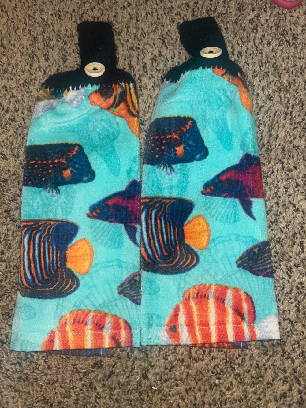 Tropical Fish Hanging Towel Set